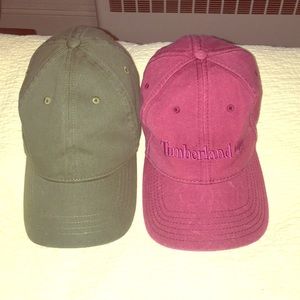 Two baseball caps